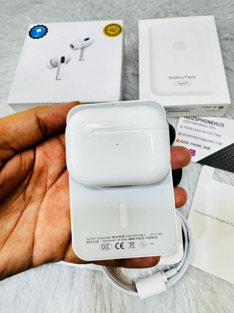 Airpods Pro 2nd Genration & Magsafe Battrey Pack Premium Combo - Image 4
